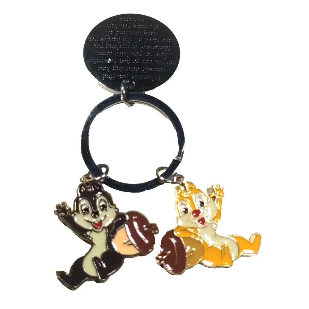 Chip And Dale Cartoon Characters Keychain